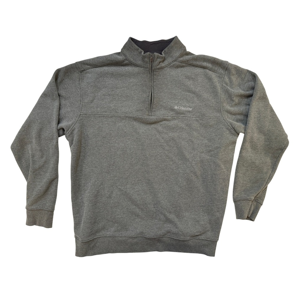 Columbia Pullover Men's XL Gray Quarter Zip Mock Neck Softβ Sweatshirt Gorpcore